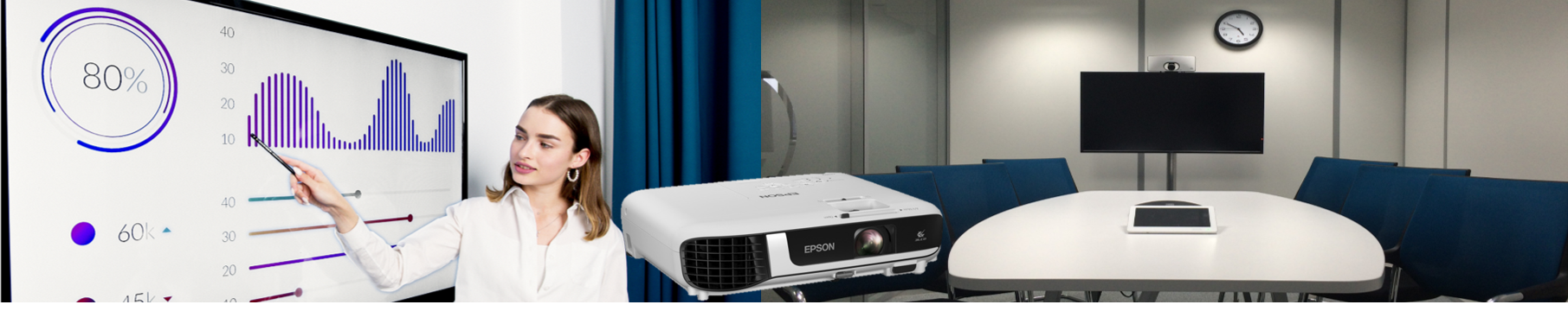 เครื่องฉายโปรเจคเตอร์, กระดานอัจฉริยะ, Video Conference จอภาพ ราคาพิเศษ ออกใบกำกับภาษีได้
