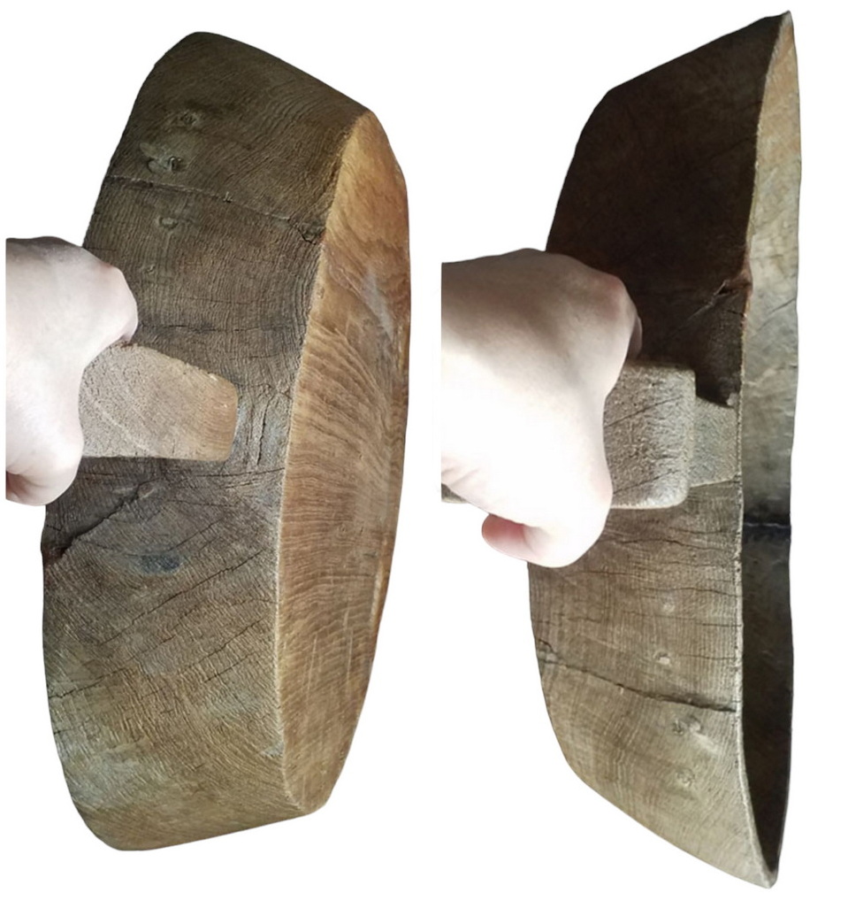 กัวะหรือกั๊วะข้าวเหนียวไม้สัก งานเก่า 54cm