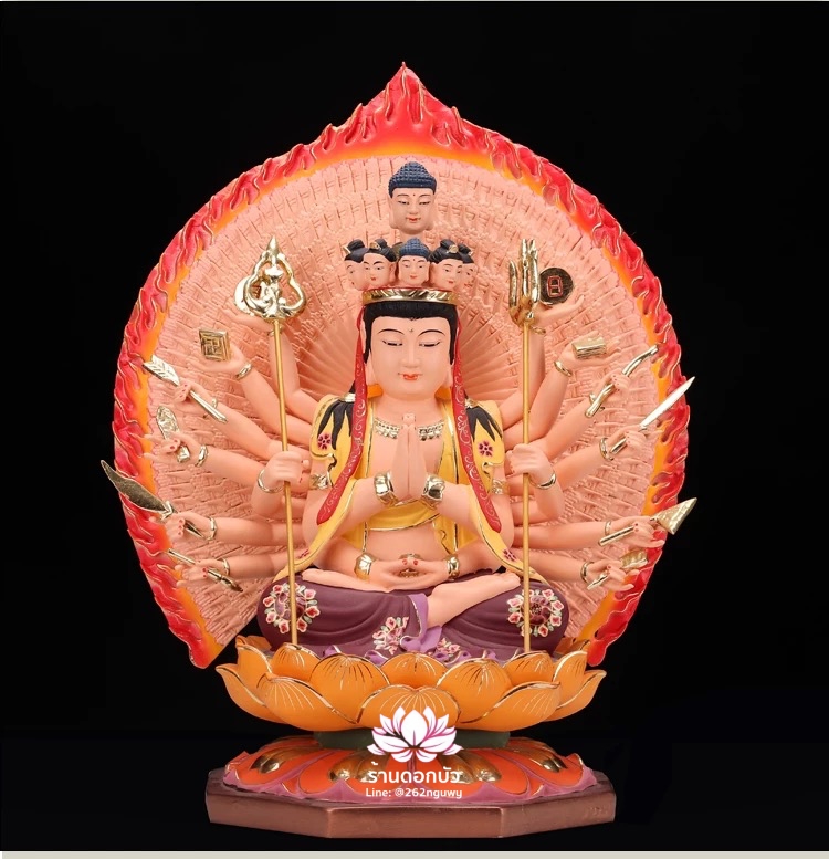 องค์พระโพธิสัตว์กวนอิมพันกร พระแม่กวนอิมพันมือ งานเรซิ่นเกรดเอ ขนาด 10/12/16/19/26/36 นิ้ว