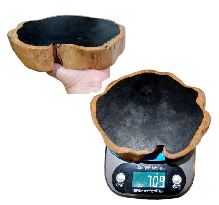 ฐานไม้มะเกลือแอฟริกันหนา3cm รูปแบบธรรมชาติ-BPT280-