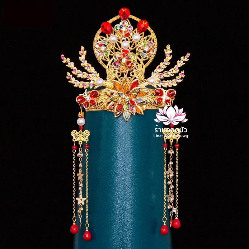 หมวกเทพเจ้าฝ่ายหญิง หมวกเทพนารี หมวกเทวนารี หมวกเจ้าแม่ หมวกพระหญิง หมวกกิมซิ้น หมวกพระจีน