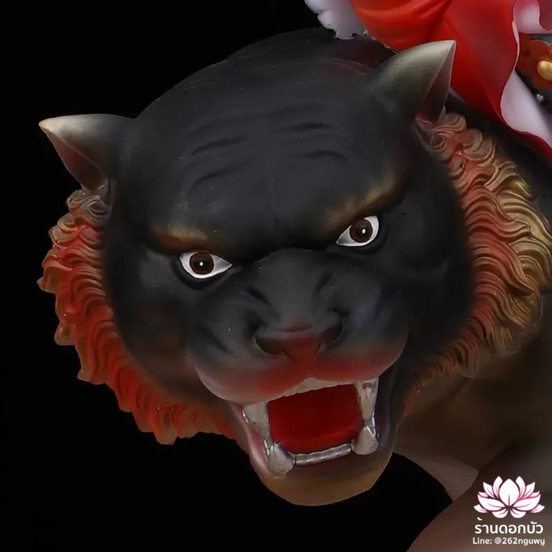 บู๊ไฉ่ซิงเอี๊ย ไฉ่ซิงเอี๊ยปางบู๊ จ้าวกงหมิง ปางประทับนั่งเสือ งานหินอ่อนคุณภาพสูง ขนาด 12/16/19/26 นิ้ว