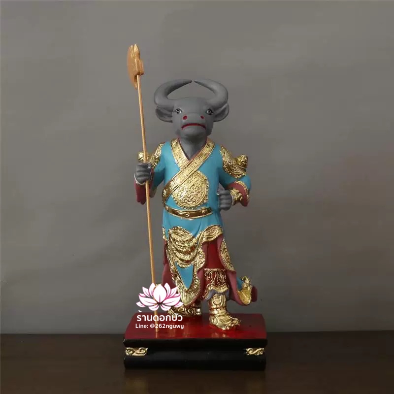 ยมบาลหัววัวหัวม้า ยมทูตหัววัวหน้าม้า งานเรซิ่น ขนาด 12/16 นิ้ว