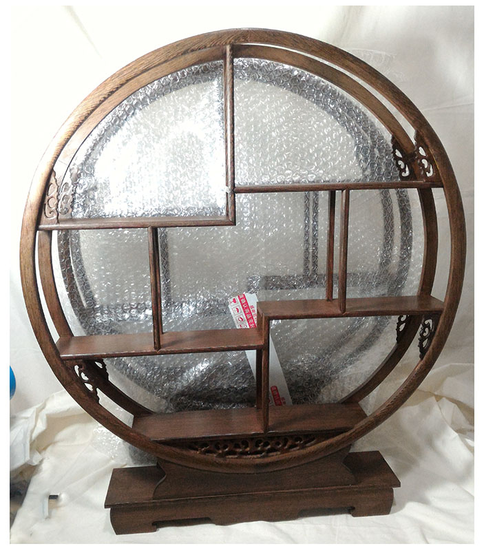 ชั้นวางของตั้งโชว์สไตล์จีน -ทรงกลม 50cm