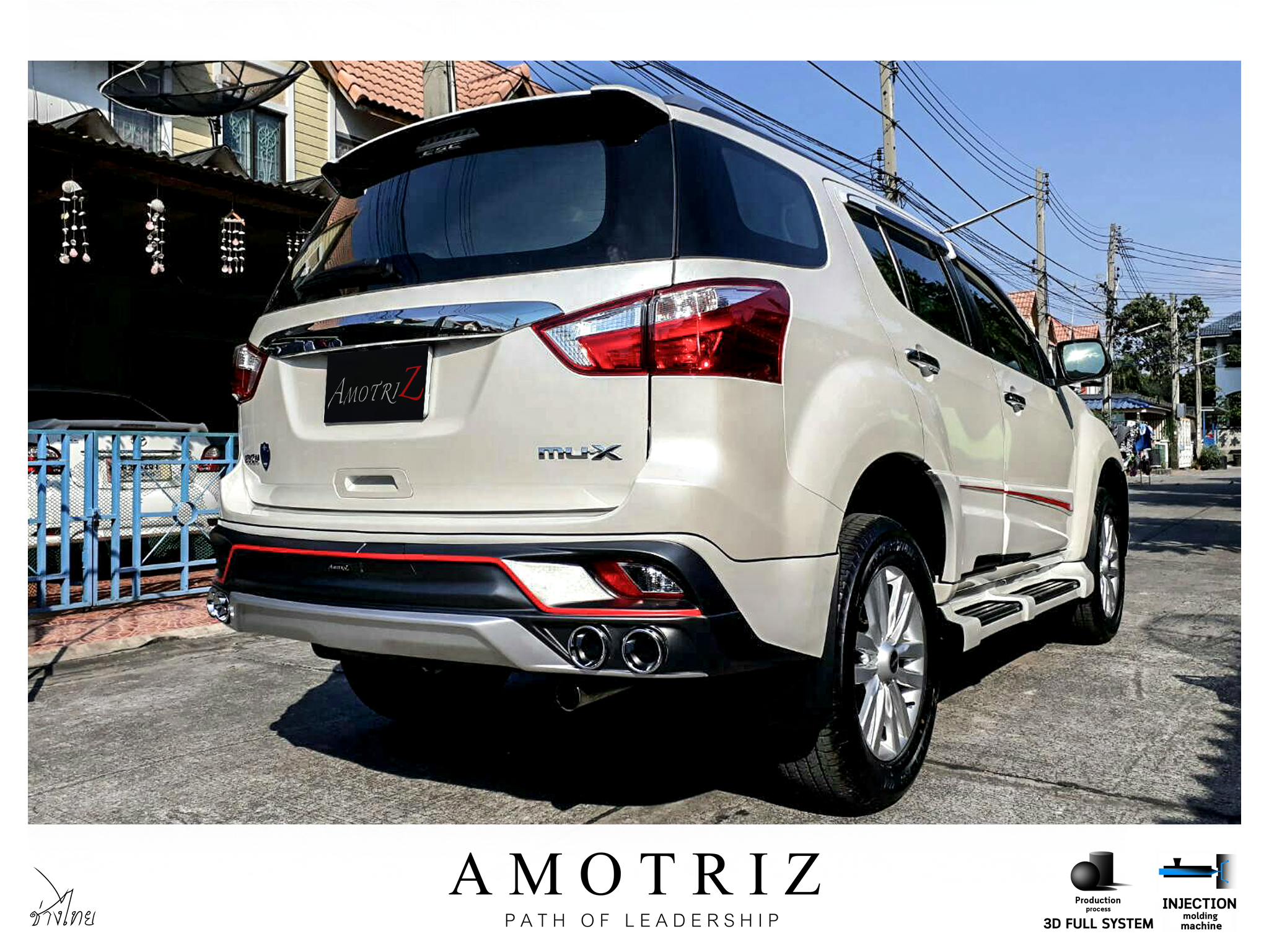 Isuzu MU-X 2017 body kits with four exhaust pipes by Amotriz
