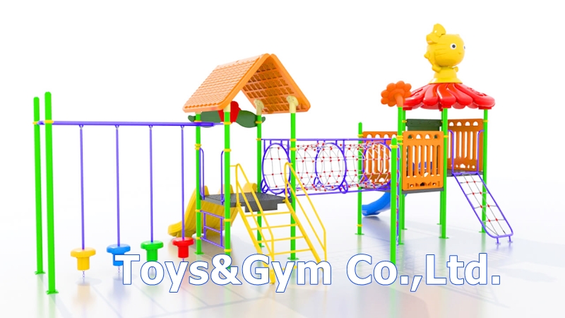 เครื่องเล่นสนามกลางแจ้ง ชุด Funny Kitty House