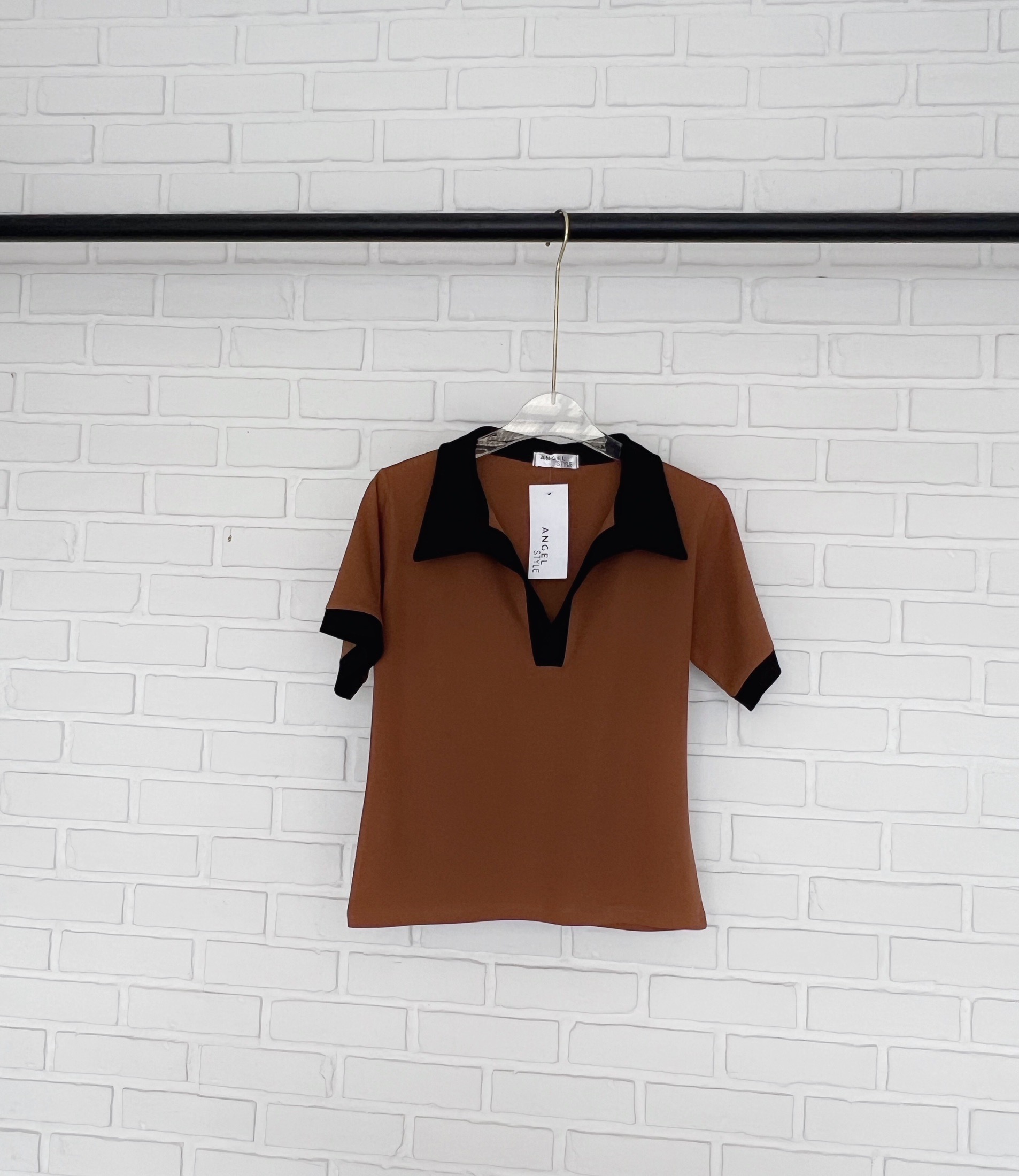 คอปกแขนสั้นทูโทน