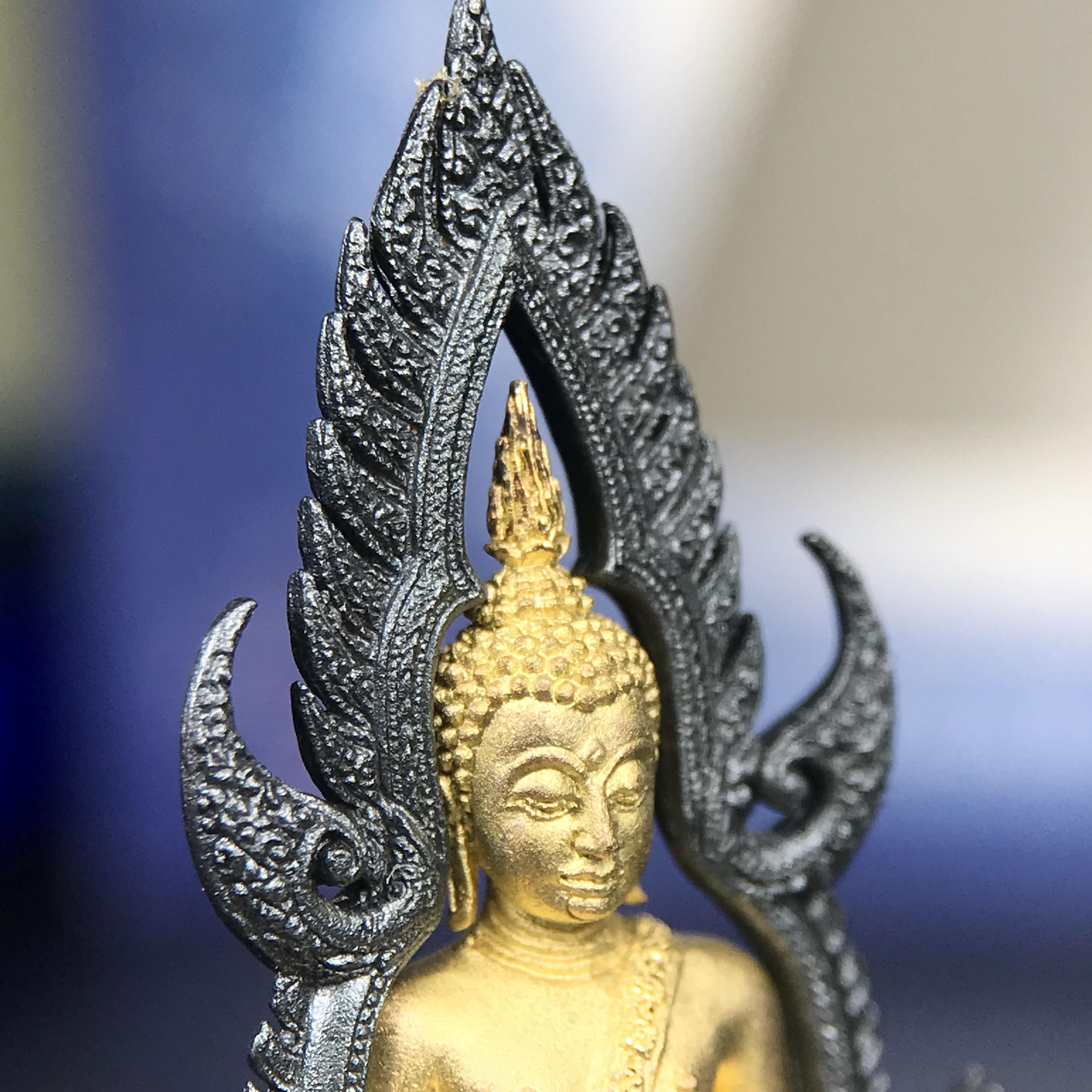 พระพุทธชินราช ภปร. โครงการ เพราะแผ่นดินนี้คือแผ่นดินเกิด เนื้อเงินชุบทองคำซุ้มรมดำ ปี2551 ขนาดหน้าตัก1/2นิ้ว(3.5*2.5 ซม.)ประกอบพิธี ณ พระอุโบสถ วัดพระศรีรัตนศาสดาราม(วัดพระแก้ว)และพระวิหารวัดพระศรีรัตนมหาธาตุวรมหาวิหาร(จ.พิษณุโลก)(สวยงามหายาก)1ใน5000องค์