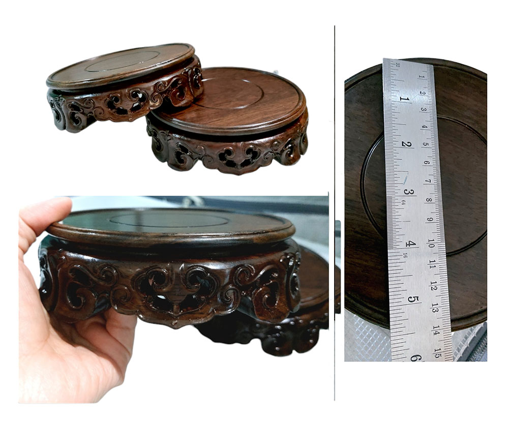 กี๋หรือฐานไม้สไตล์จีน ทรงกลม ท๊อป14cm อันละ