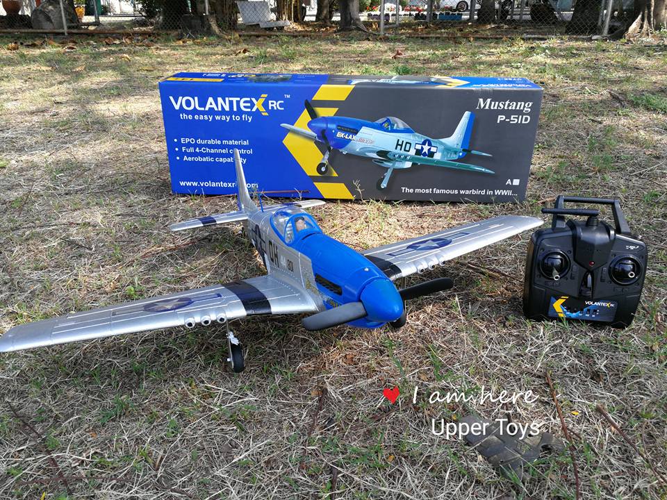 เครื่องบินมัสแตง Volantex P-51D มอเตอร์บรัสเลส 1,800 kv Mustang 75CM.