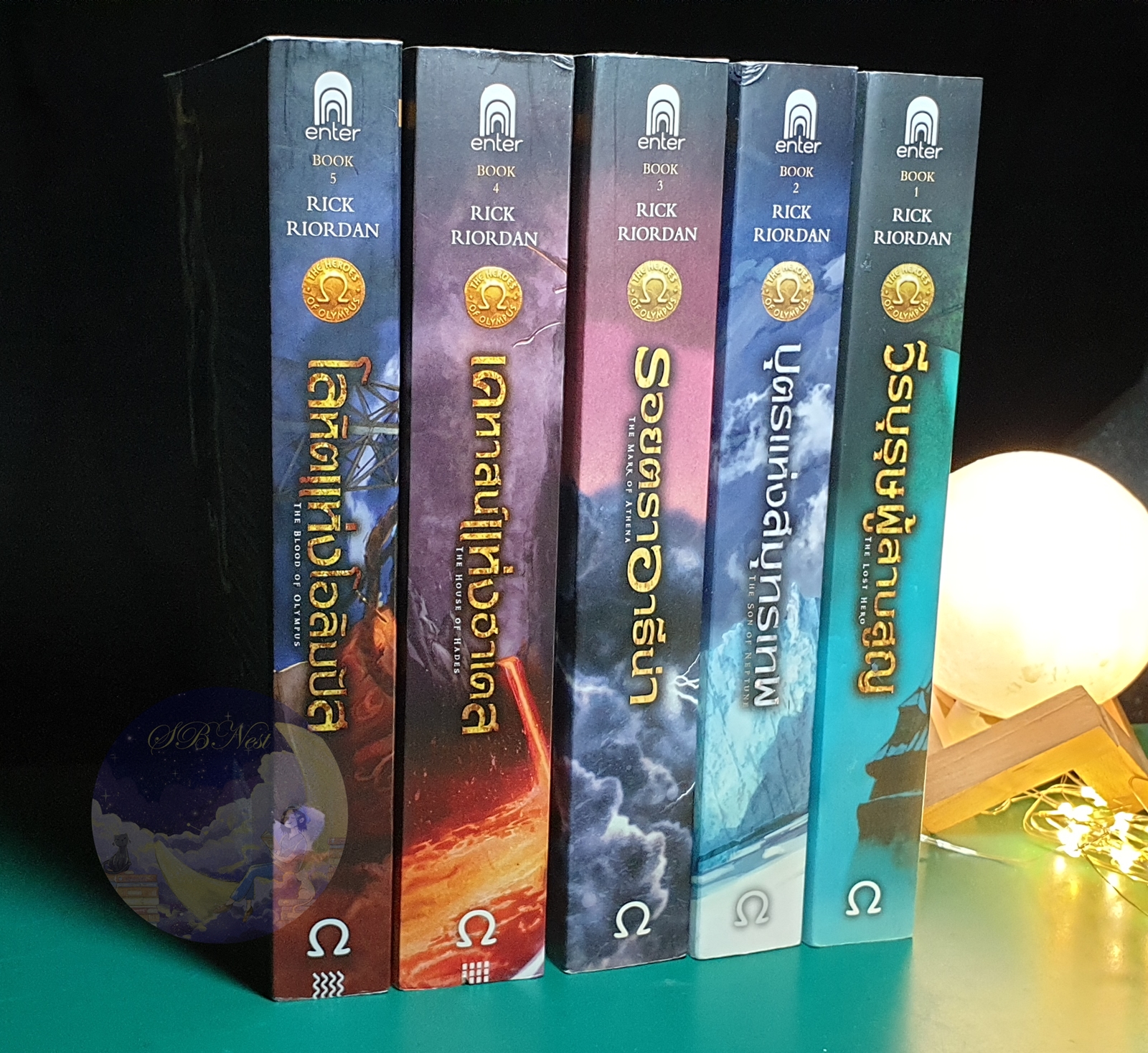 (SET) The Heroes of Olympus, วีรบุรุษผู้สาบสูญ, บุตรแห่งสมุทรเทพ, รอยตราอาธีน่า, เคหาสน์แห่งฮาเดส, โลหิตแห่งโอลิมปัส / Rick Riordan (ริก ไรออร์แดน)