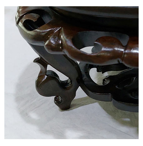 ฐานหรือกี๋ไม้สไตล์จีน ท๊อปประมาณ 22.5cmxสูง14.5cm