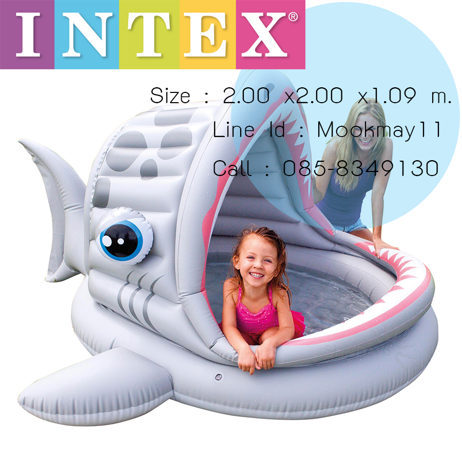 Intex Roarin' Shark Shade Pool สระน้ำเด็กปลาฉลาม 57120