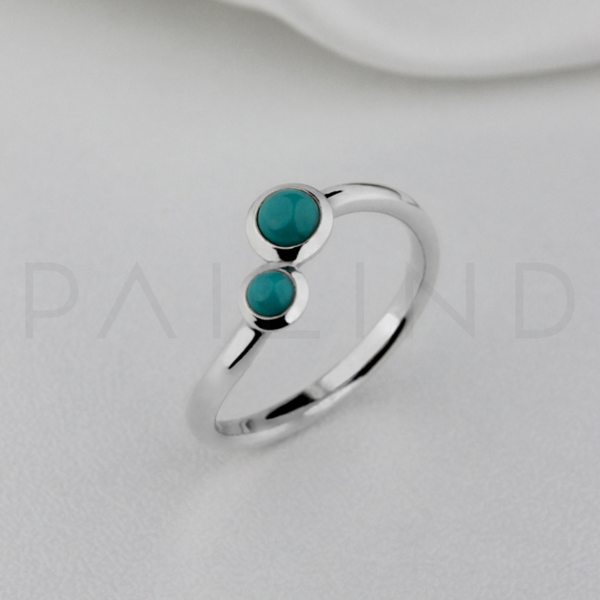แหวนเงินดีไซน์ประดับ CHINESE TURQUOISE