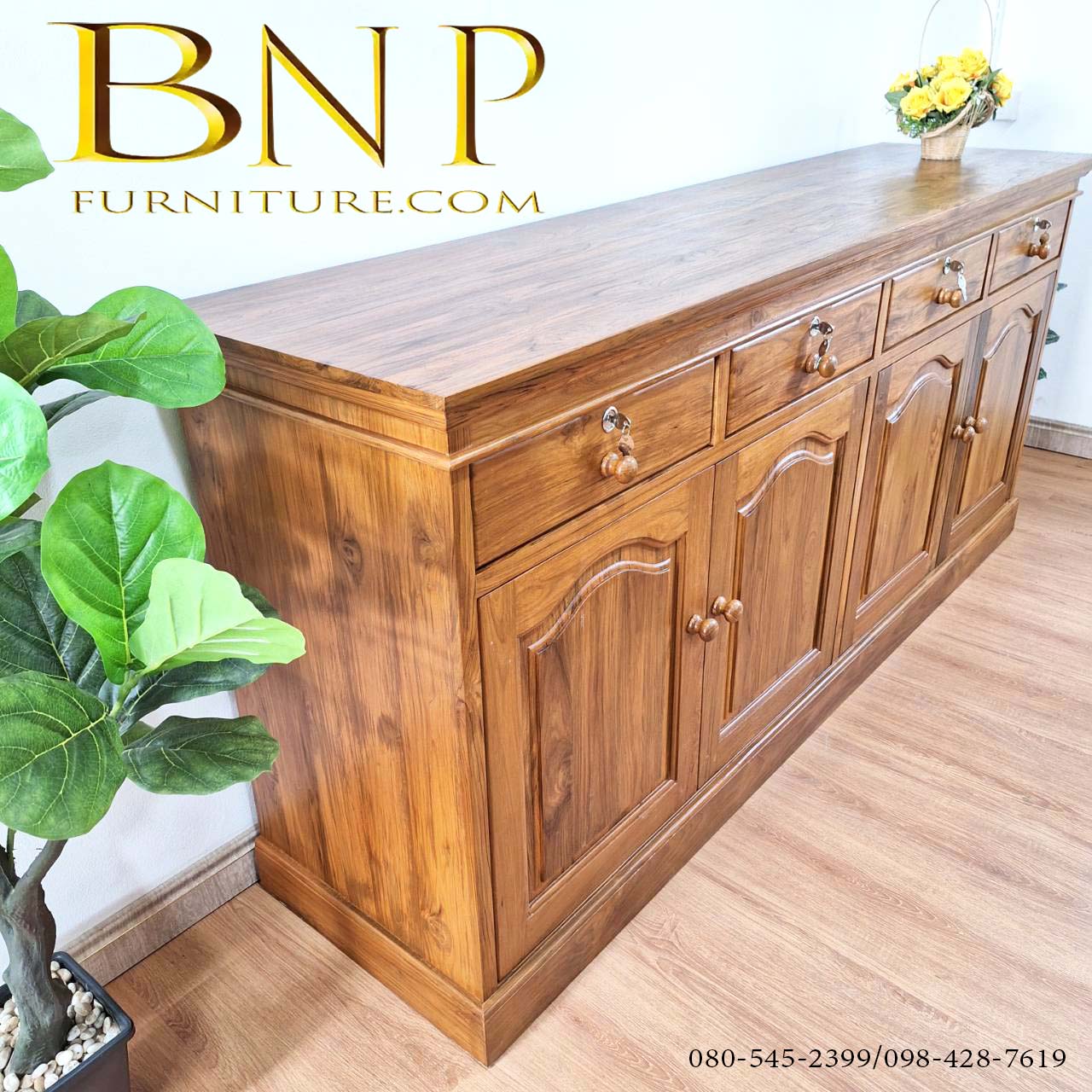 เคาน์เตอร์ไม้สัก 2 เมตร