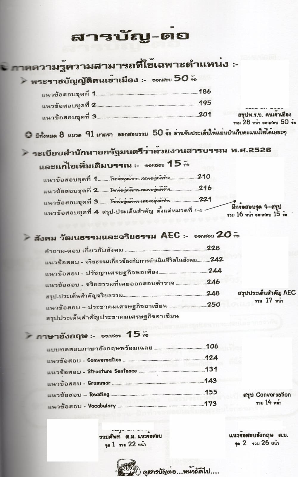(ปี68) เจาะข้อสอบกว่า 1900 ข้อ ตำรวจตรวจคนเข้าเมือง 68 ชาย:หญิง สรุปประเด็นสำคัญ รวมข้อสอบเก่ากว่า 10 พ.ศ. SFG0172 sheetandbook
