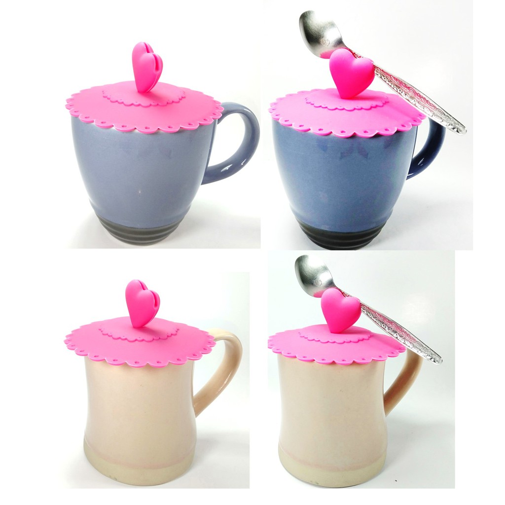 ฝาครอบแก้วน้ำทำจากซิลิโคน คละสี สินค้าพร้อมส่ง