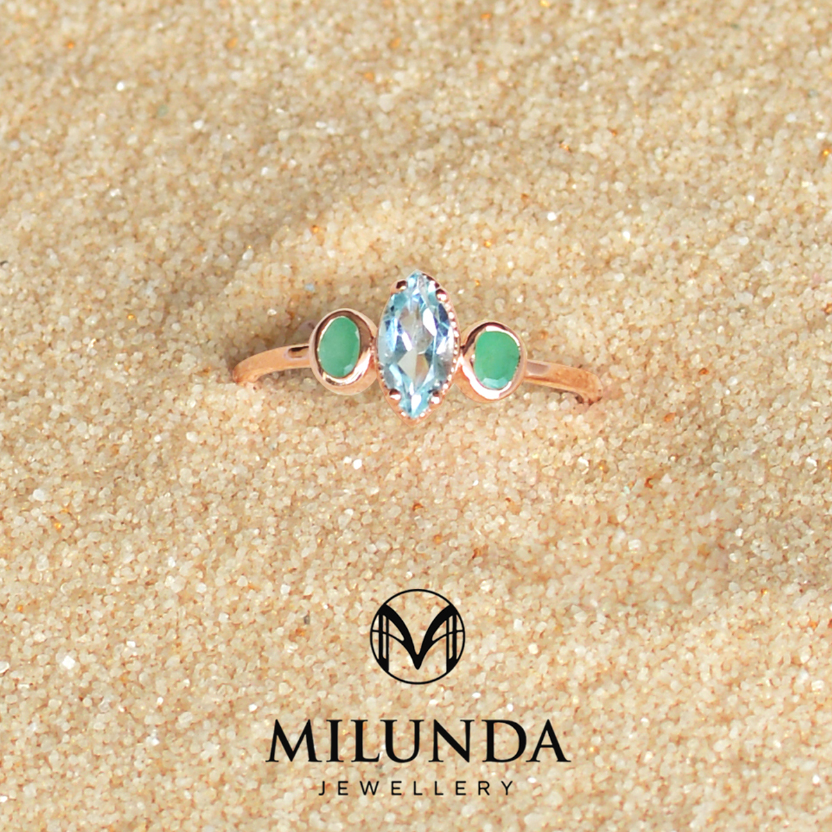 แหวนพลอยแท้รูปทรงมาร์คีย์ Marquise gemstone rings Magic collection