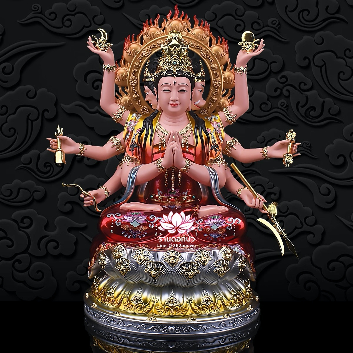 พระมารีจีโพธิสัตว์ เต๋าบ้อหง่วงกุง เต้าโบ้หงวนกุน ขนาด 12/16/19/26 นิ้ว