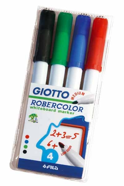 GIOTTO Robercolor Whiteboard Marker- SET (ปากกาไวท์บอร์ด แบบชุด 4สี)