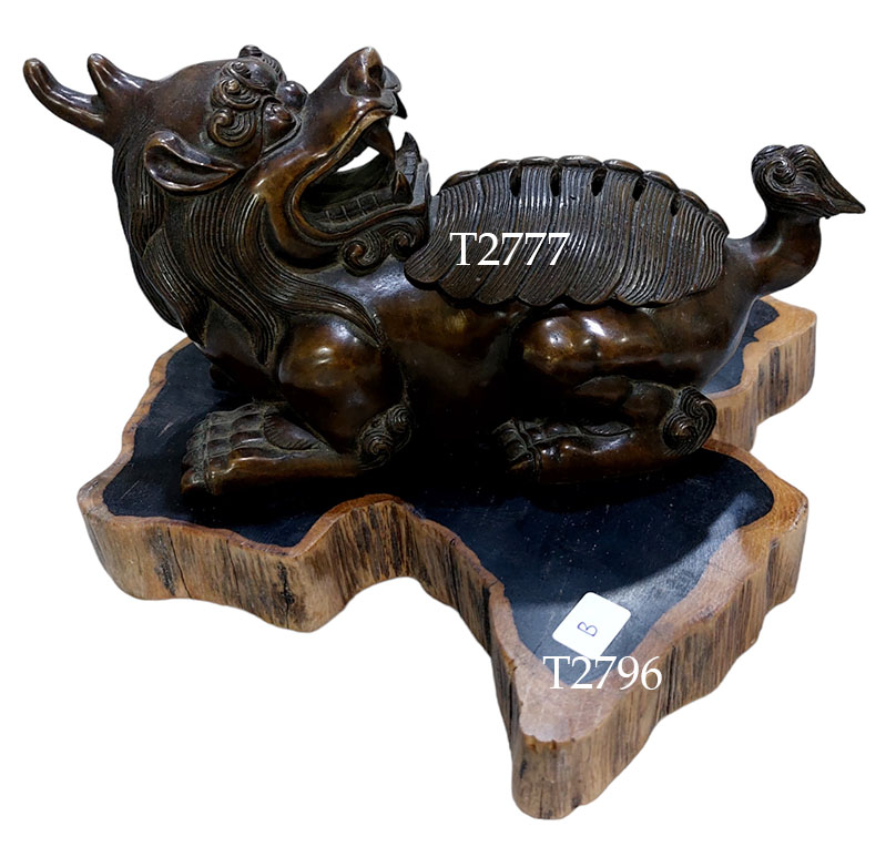 เตากำยาน เตาจุดกำยาน ทองเหลืองสไตล์จีน -มังกร