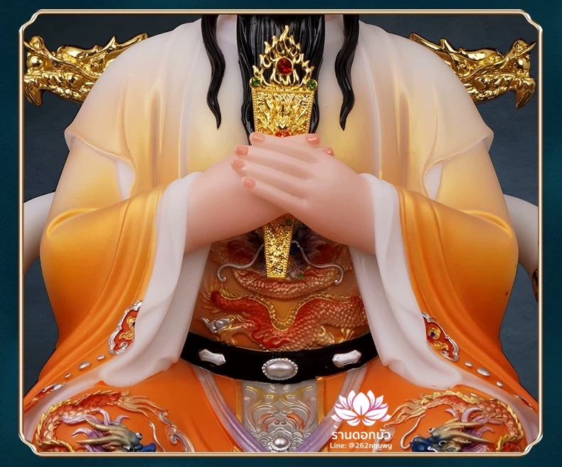 เง็กเซียนฮ่องเต้ หยกอ๋องส่องเต่ และ พระนางซีหวังหมู่ กิมบ้อเนี่ยเนี้ย งานหินอ่อนคุณภาพสูง ขนาด 12/16/19/26 นิ้ว