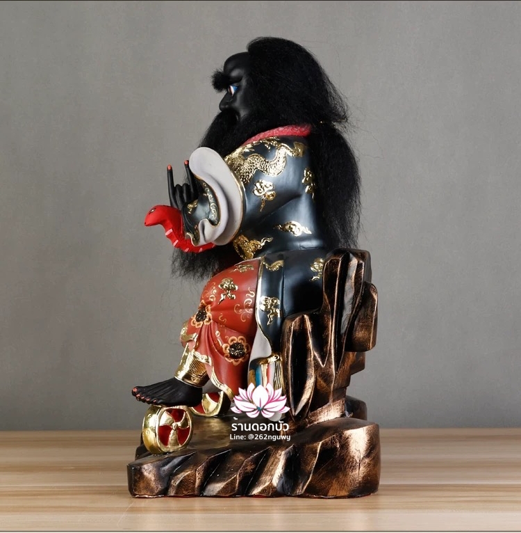 หวดจูเซ่งกุ๊น 3 พี่น้อง ฮวบจู่กง หรือ เตียวกงเสงกุ้น เชี่ยวกงเสงกุน (เขียว) และอั่งกงเสงกุ้น (แดง) ขนาด 19 นิ้ว