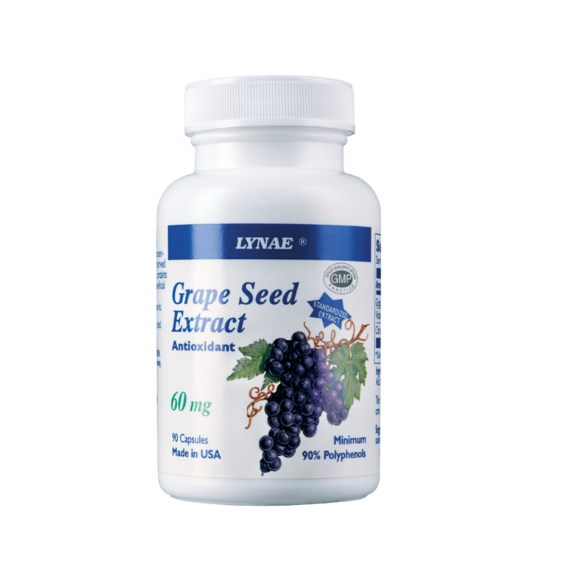 Lynae grape seed extract 60mg. 90 capsules