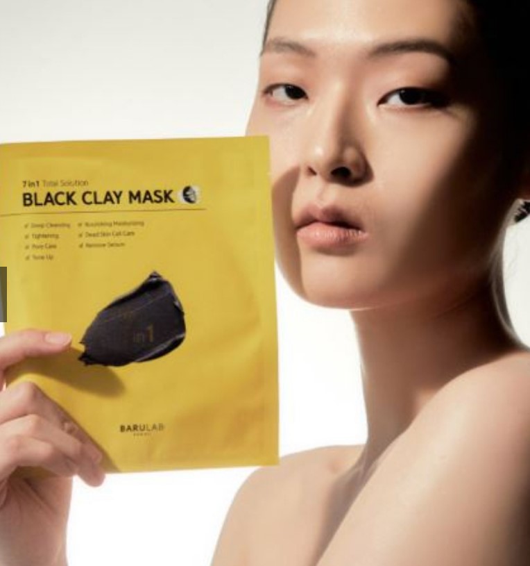 BARULAB BLACK CLAY MASK 1 แผ่น