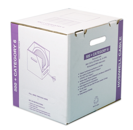 Hosiwell สายแลน CAT.6 แกนแข็ง รุ่น UTP CAT6 305 เมตร/กล่อง