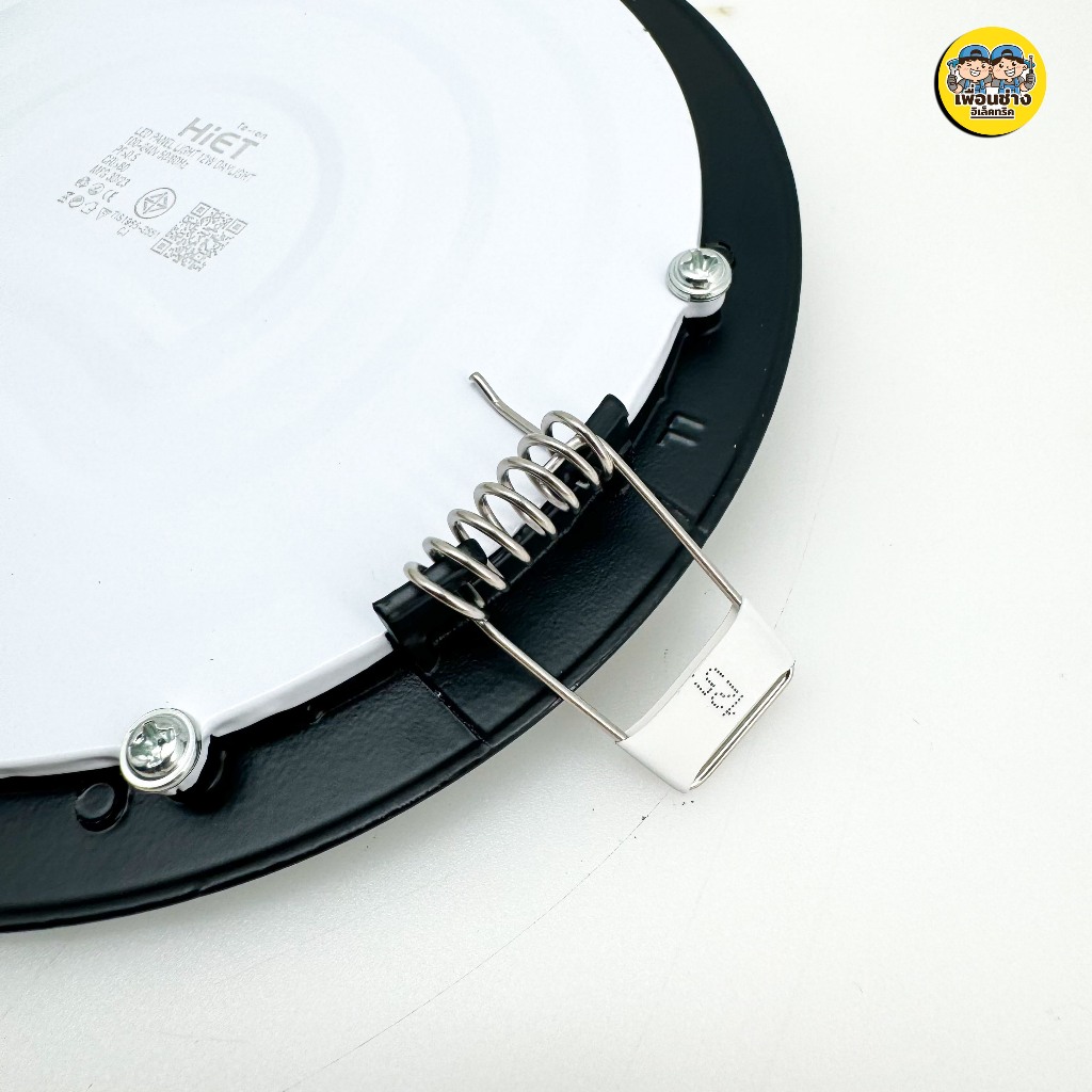 *ฝังดำ* HIET โคมไฟดาวน์ไลท์ LED ฝังฝ้า แบบกลม ขอบสีดำ Panel light 9w 12w 15w โคมเพดานฝังฝ้า Downlight ดาวน์ไลท์