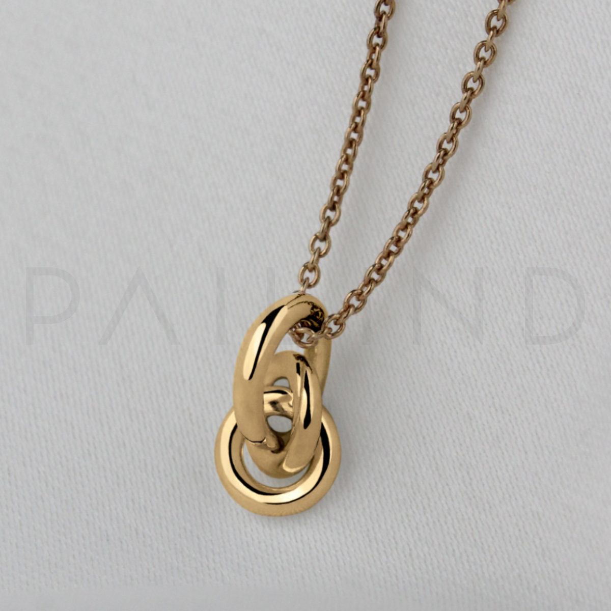 จี้พร้อมสร้อยเงินดีไซน์ชุบทอง 14K