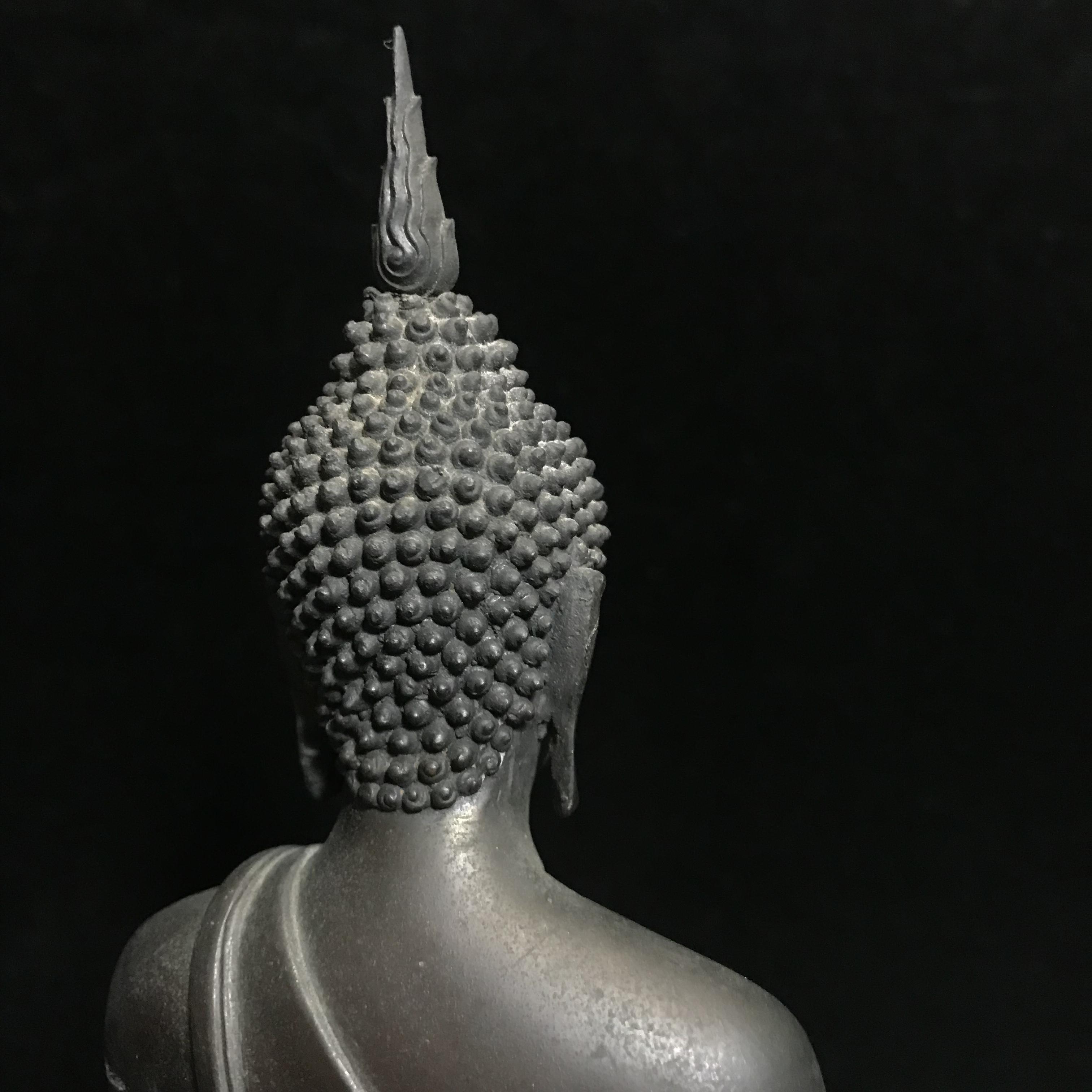 พระพุทธรูปบูชา ภปร. วัดบวรนิเวศวิหาร ปี2508 บล็อกดินไทย หน้าตัก5นิ้ว(ที่สุดของพระบูชา ภปร วัดบวร)