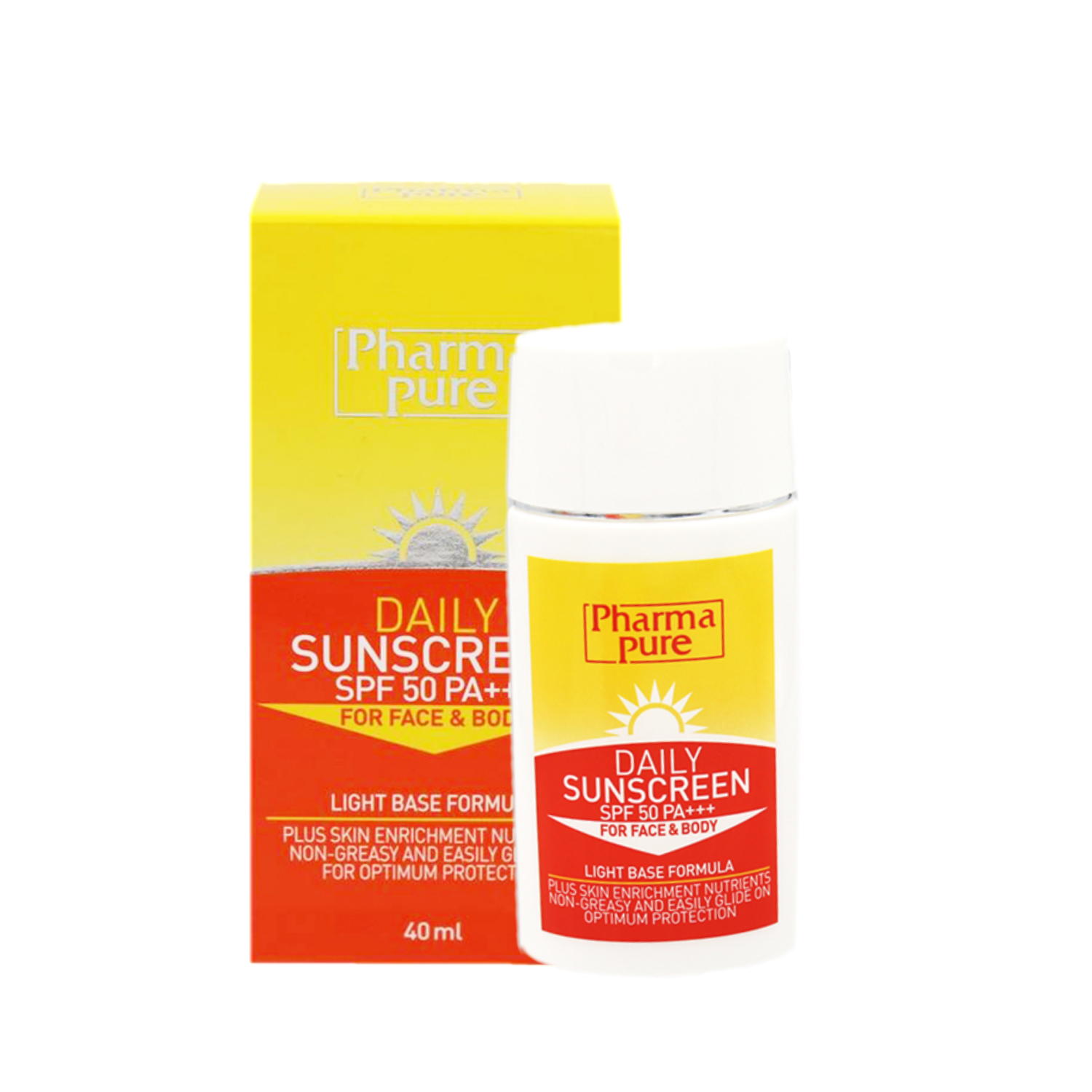 Pharmapure daily sunscreen SPF 50 PA+++ for face&body 40ml.