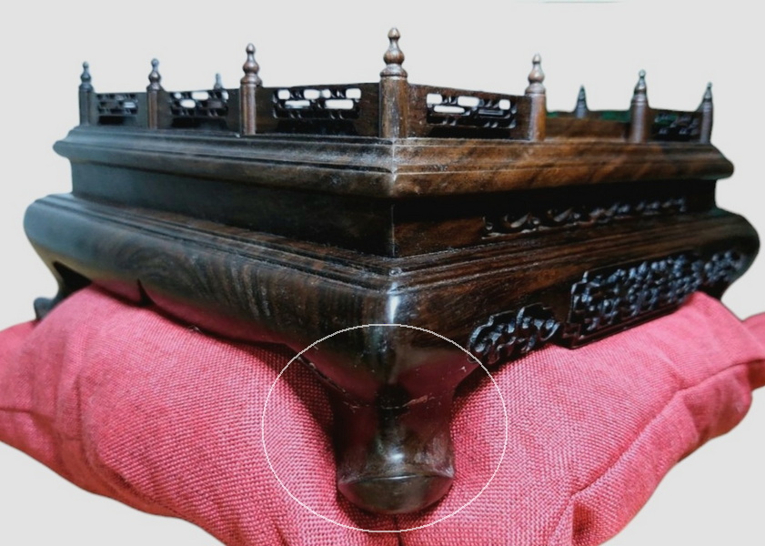 กี๋ ตั่งหรือฐานไม้หน้าท๊อป15cmx15cm -B512-D💥ตัวมีตำหนิ💥