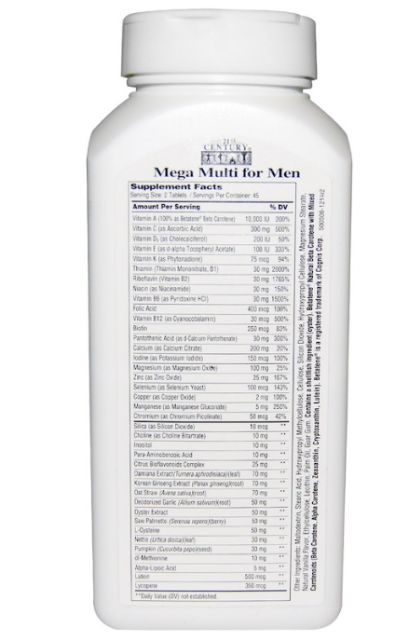 วิตามินรวมสำหรับผู้ชาย, Multi-Vitamin For Men