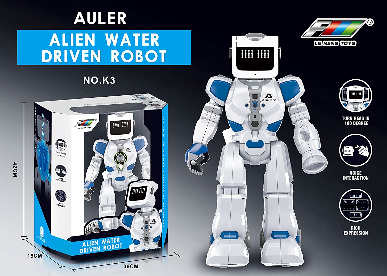 หุ่นยนต์ พลังน้ำ Alien Water Driven Robot เต้นได้ ตัวใหญ่ 37 Cm. ใหม่ล่าสุด 2018