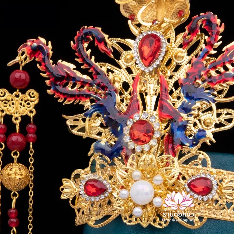 หมวกเทพเจ้าฝ่ายหญิง หมวกเทพนารี หมวกเทวนารี หมวกเจ้าแม่ หมวกพระหญิง หมวกกิมซิ้น หมวกพระจีน