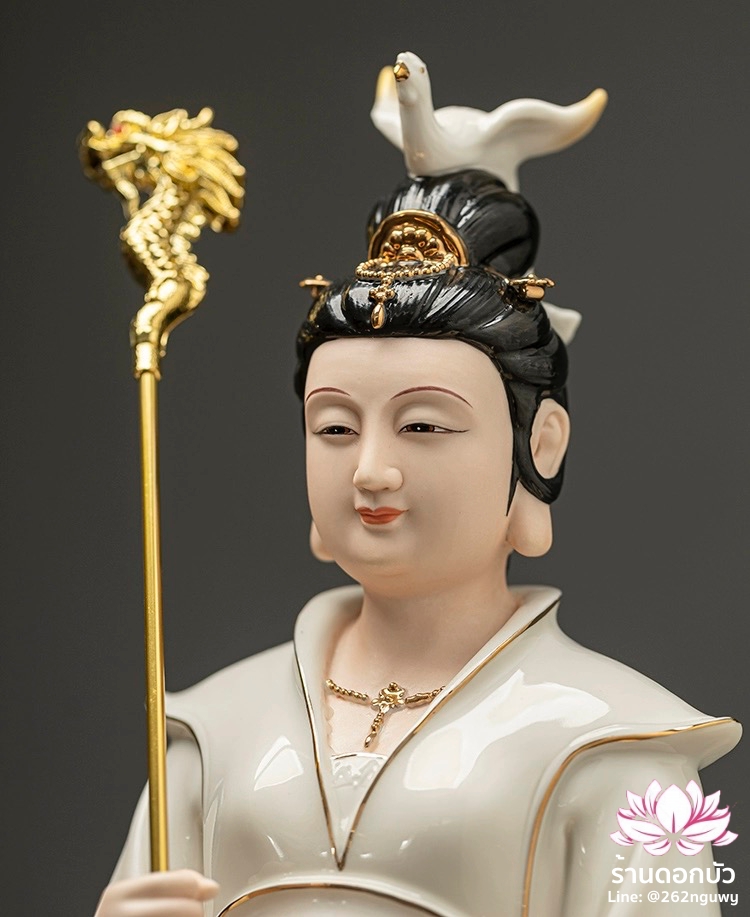 เง็กเซียนฮ่องเต้ หยกอ๋องส่องเต่ และพระนางซีหวังหมู่ กิมบ้อเนี่ยเนี้ย ประทับนั่งบัลลังก์มังกร ขนาด 12/16 นิ้ว