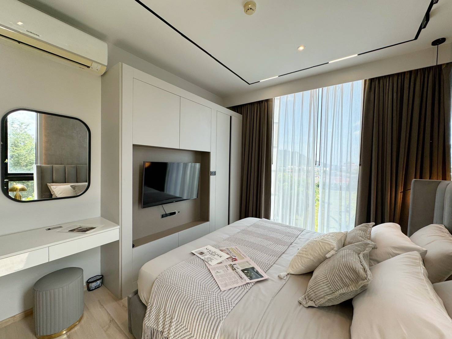 For Rent : Condo near Lotus Samkong, 2 Bedrooms 2 Bathrooms, 3rd flr.