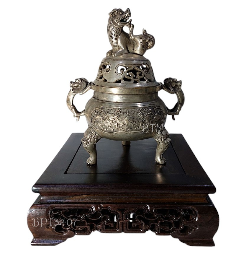 กี๋หรือฐานไม้สไตล์จีน สี่เหลี่ยมจัตุรัส--BPT3407--