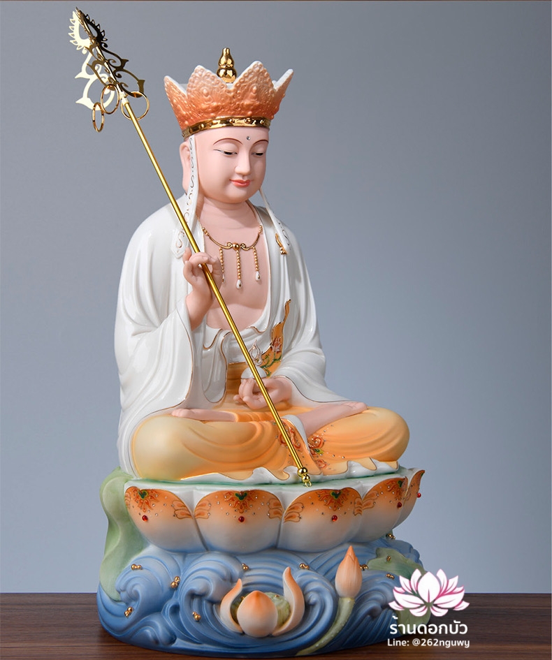 พระพุทธเจ้า (พระยูไล) พระโพธิสัตว์กวนอิม (กวนอิมผ่อสัก) พระกษิติครรภโพธิสัตว์ (ตี่จั่งอ๊วงผ่อสัก) และพระศรีอริยเมตไตรย (หมีเล่อฝอ) ขนาด 12/16/19 นิ้ว