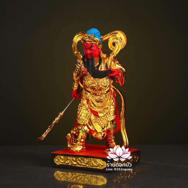 เทพเจ้ากวนอู และพระเวทโพธิสัตว์ (อุ่ยท้อผ่อสัก) งานเรซิ่น ขนาด 12 นิ้ว