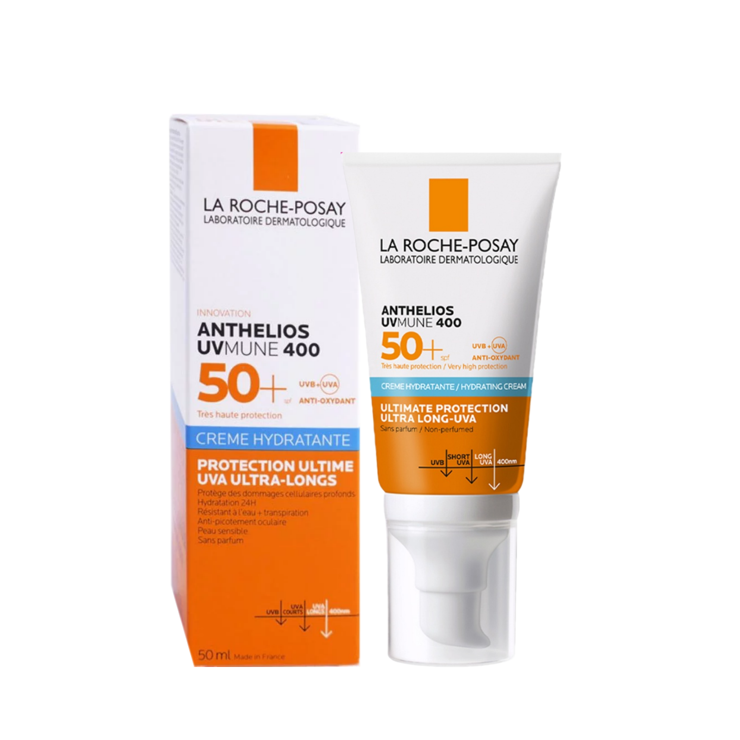 La roche-posay Anthelios UV Mune400 Hydrating cream SPF50+ 50ml.