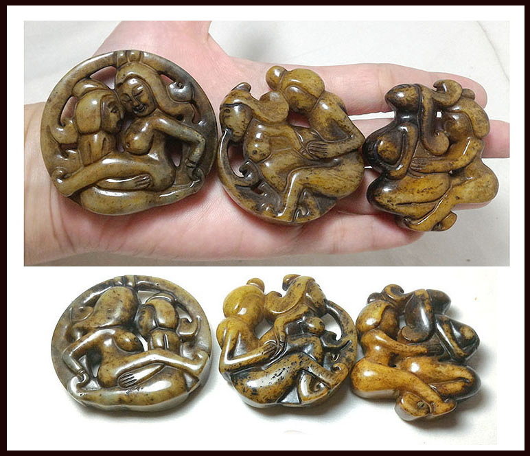 จี้หินสะสมสไตล์จีน(ลายกามสูตร)-BPT034-