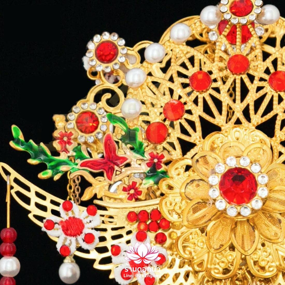 หมวกเทพเจ้าฝ่ายหญิง หมวกเทพนารี หมวกเทวนารี หมวกเจ้าแม่ หมวกพระหญิง หมวกกิมซิ้น หมวกพระจีน