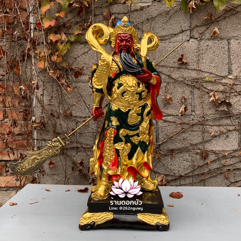 เทพเจ้ากวนอู และพระเวทโพธิสัตว์ (อุ่ยท้อผ่อสัก) งานเรซิ่น ขนาด 24 นิ้ว