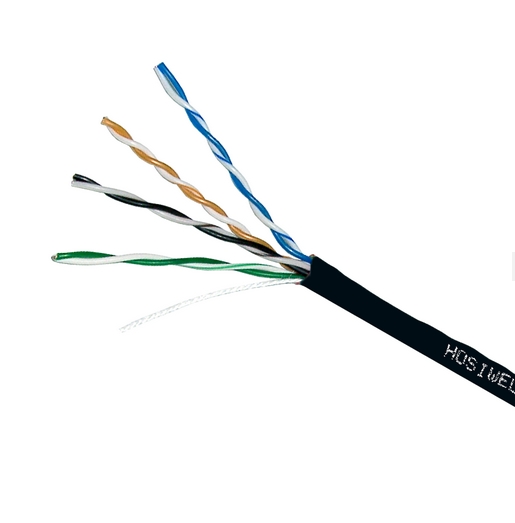 Hosiwell สายแลน CAT.5e แกนฝอย 305 เมตร./กล่อง (สีดำ)
