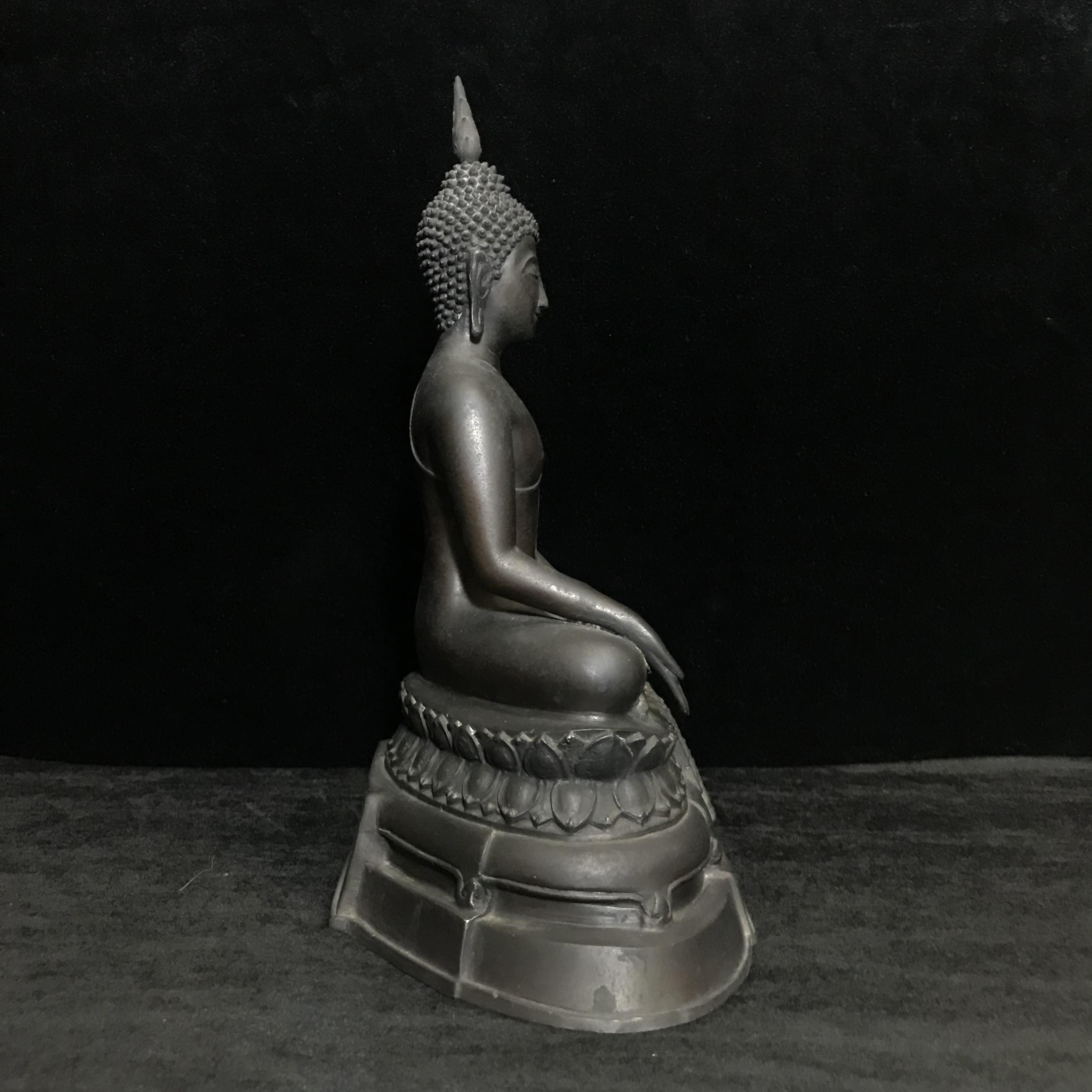 พระพุทธรูปบูชา ภปร. วัดบวรนิเวศวิหาร ปี2508 บล็อกดินไทย หน้าตัก5นิ้ว(ที่สุดของพระบูชา ภปร วัดบวร)