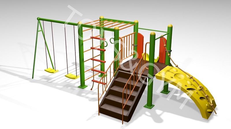 เครื่องเล่นสนามกลางแจ้ง ชุด ศูนย์รวมความสนุก 1